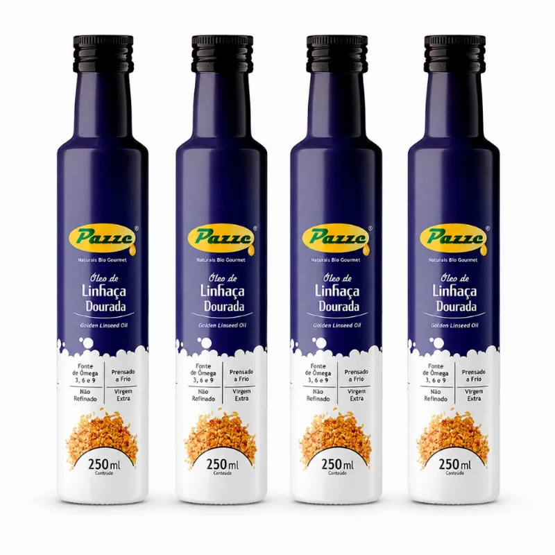 Kit 4 Óleo de Linhaça Dourada Pazze 250ml