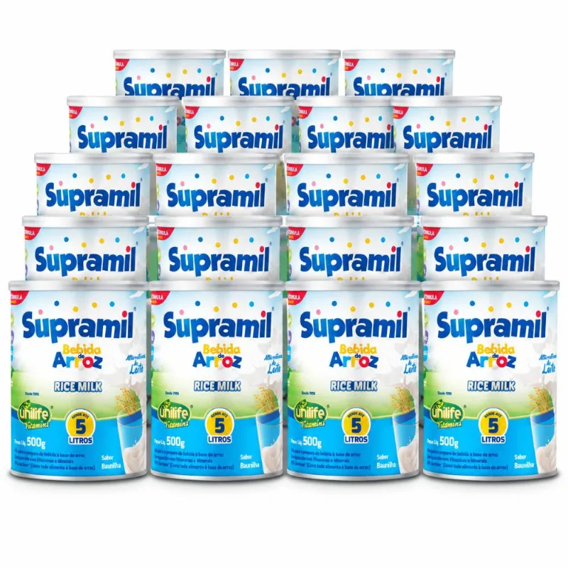 Kit 20 Supramil Bebida de Arroz Kids Unilife 500g