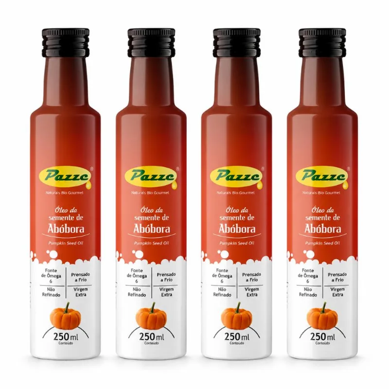 Kit 4 Óleo de Semente de Abóbora Pazze 250ml
