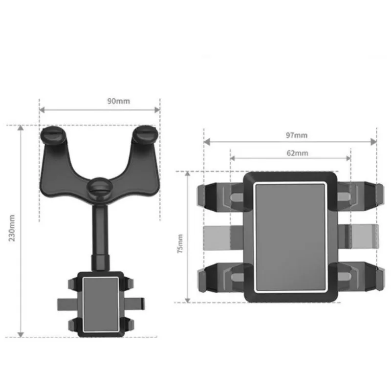 Suporte Universal De Celular Gps Espelho Retrovisor 360