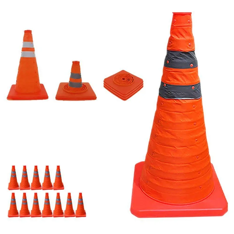 Cone Portátil Retrátil Su-cone3-1 Refletivo Alta Visibilidade Laranja Leva Pro Pet 23cm 12 Unidades