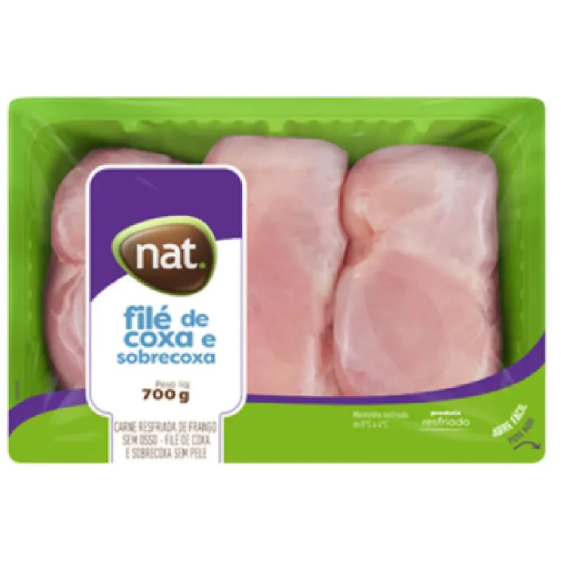 Filé De Coxa E Sobrecoxa Frango Nat 700g Resfriado