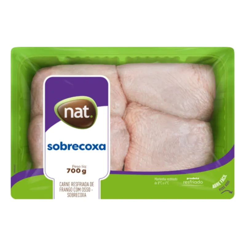 Sobrecoxa De Frango Nat 700g Resfriado - Nat
