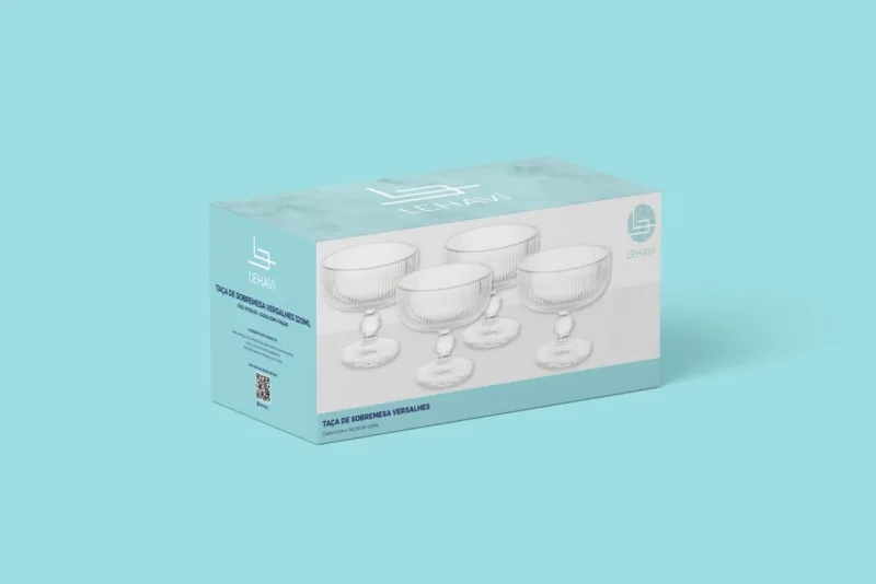 Taça de Sobremesa Versalhes 320 ml  Jogo com 4 peças - Genérica - Móveis