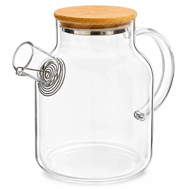 Chaleira C/ Tampa Bambu 1,8L em Vidro Lehavi