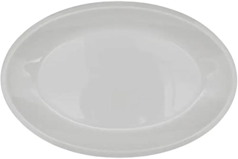 Conjunto 2 Prato Oval Vidro 35CM - Branca - Genérica - Utilidades Domesticas