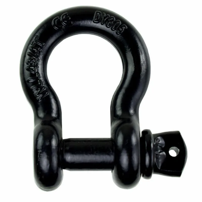 Manilha 3/4 Curva Pino Roscado Alloy Para Cintas De Reboque Cabos De Aço - Preta