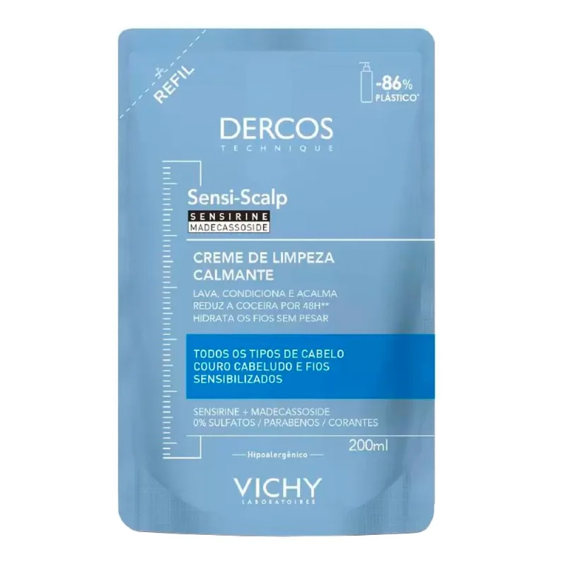 Refil Creme de Limpeza Vichy Dercos Sensi Scalp 200ml - Vichy