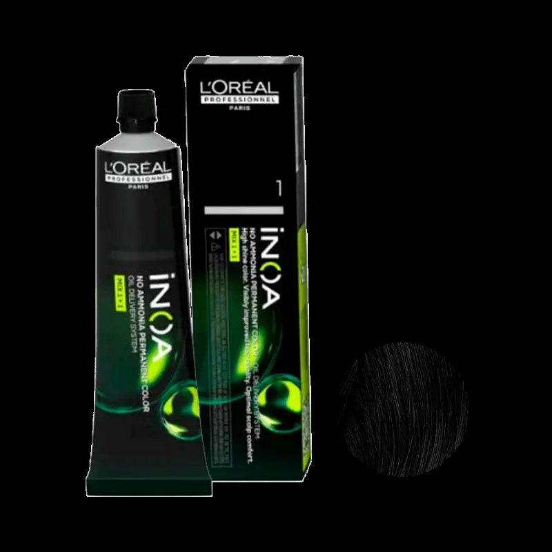 Coloração L'Oréal Professionnel Inoa 1 Preta 60ml Coloração LOréal Professionnel Inoa 1 Preta 60ml