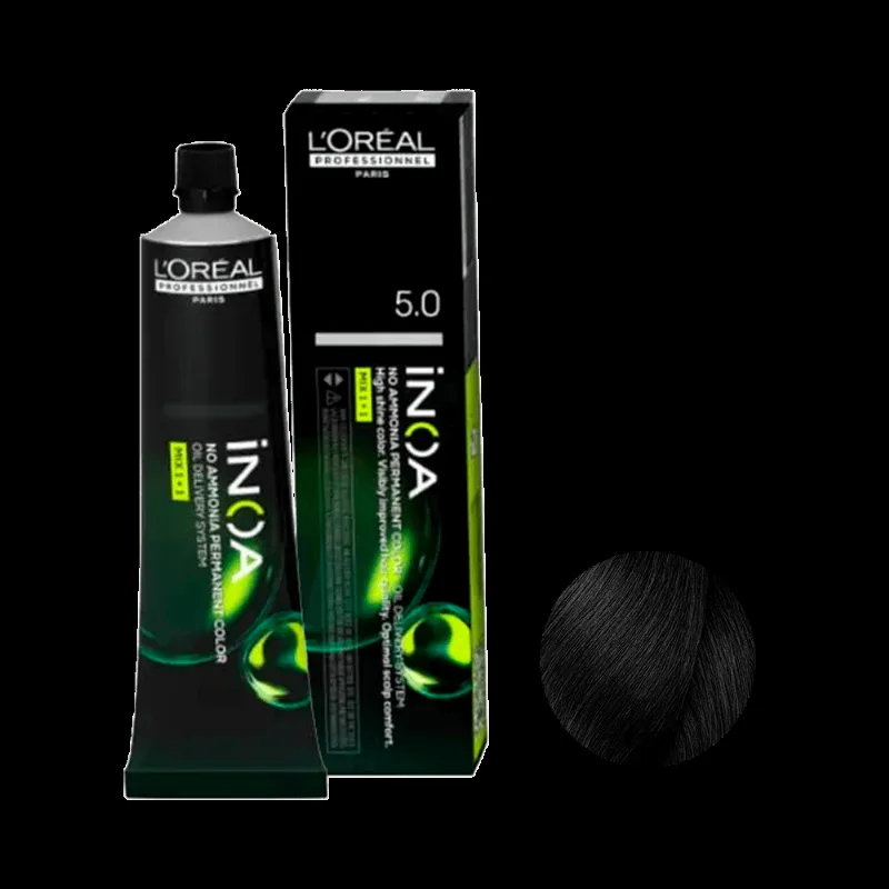 Coloração L'Oréal Professionnel Inoa 5.0 Castanho Claro Profundo 60ml Coloração LOréal Professionnel Inoa 5.0 Castanho Claro Profundo 60ml