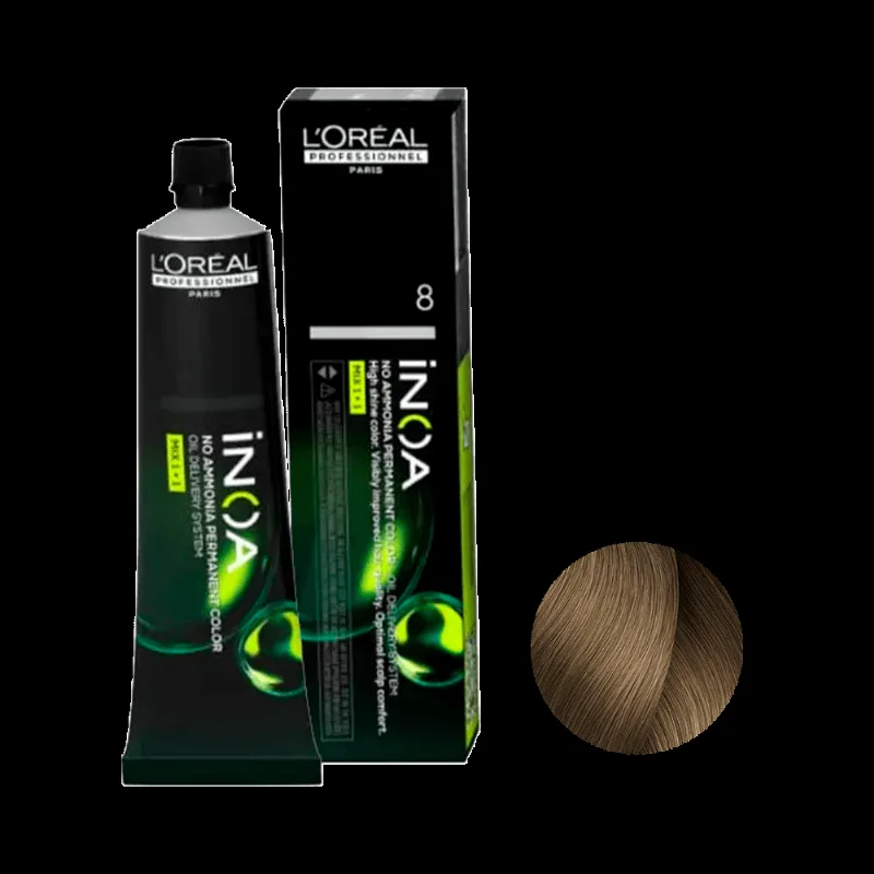 Coloração L'Oréal Professionnel Inoa 8 Louro Claro 60g Coloração LOréal Professionnel Inoa 8 Louro Claro 60ml