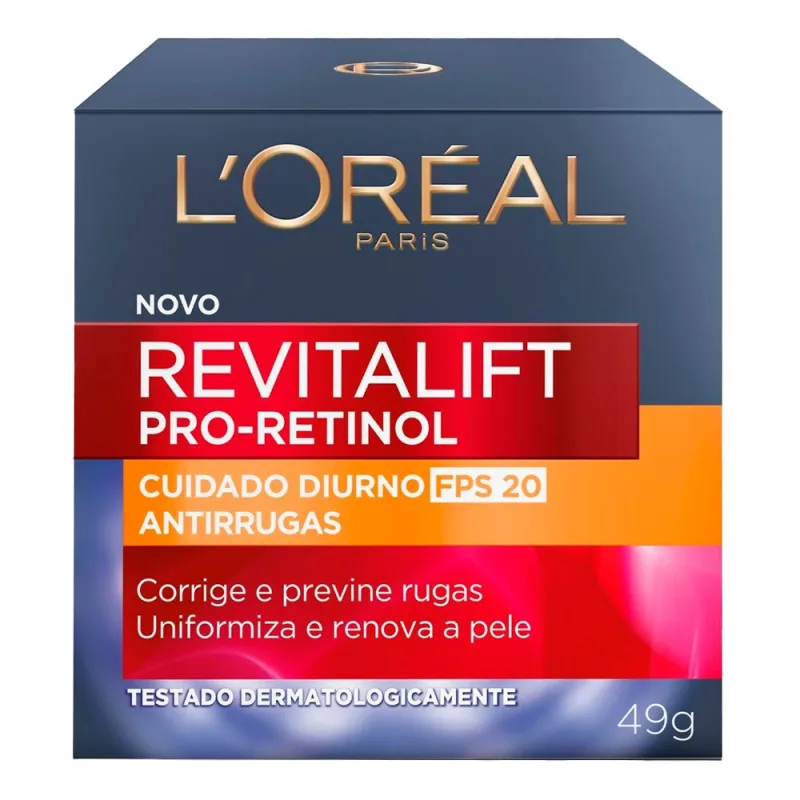 Creme Anti-idade Hidratante Facial L'Oréal Paris Revitalift Retinol FPS20 49g - L'Oréal Paris