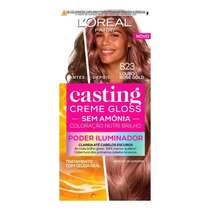 COLOR CASTING GLOSS KIT 0823 LOURO ROSE GOLD(E)* - L'Oreal - Cuidados Com Os Cabelos