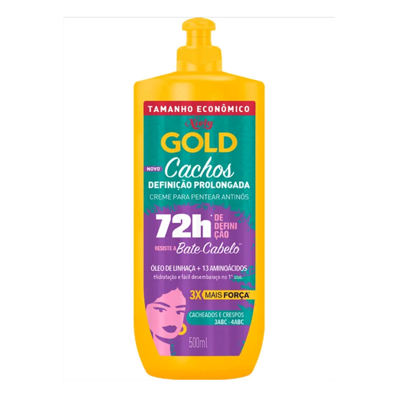 Creme Para Pentear Niely Gold Cachos Definição Prolongada 500ml