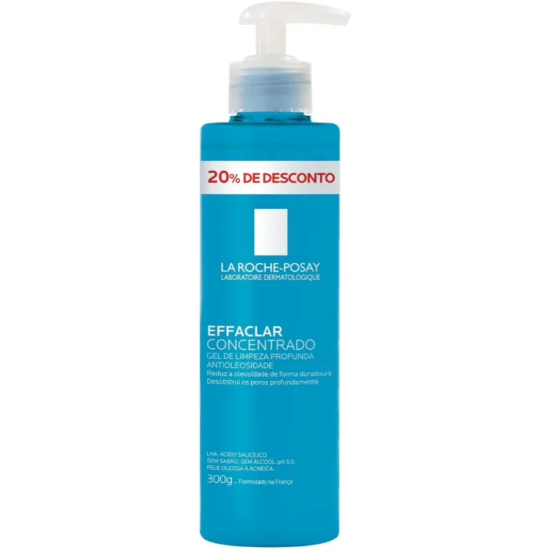 Gel de Limpeza Facial La Roche-Posay Effaclar Concentrado Antioleosidade 300g - Effaclar - Dermo E Beleza