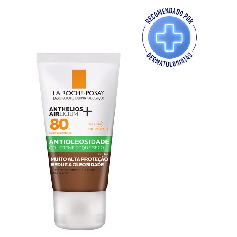 Protetor Solar Facial La Roche-Posay Anthelios Airlicium FPS 80 Gel Creme Cor 6.0 – 40g - La Roche-Posay