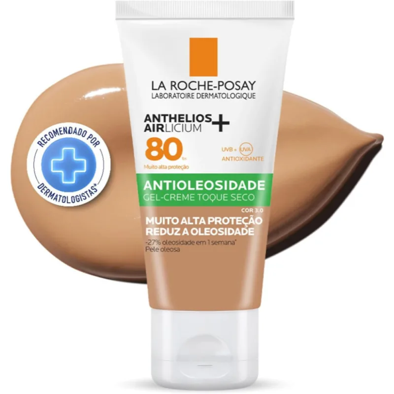 Protetor Solar Facial La Roche-Posay Anthelios Airlicium+ FPS80 Cor 3.0 40g - La Roche Posay
