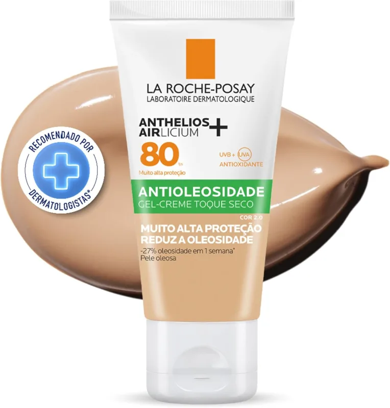 Protetor Solar Facial La Roche-Posay Anthelios Airlicium+ FPS80 Cor 2.0 40g - La Roche Posay