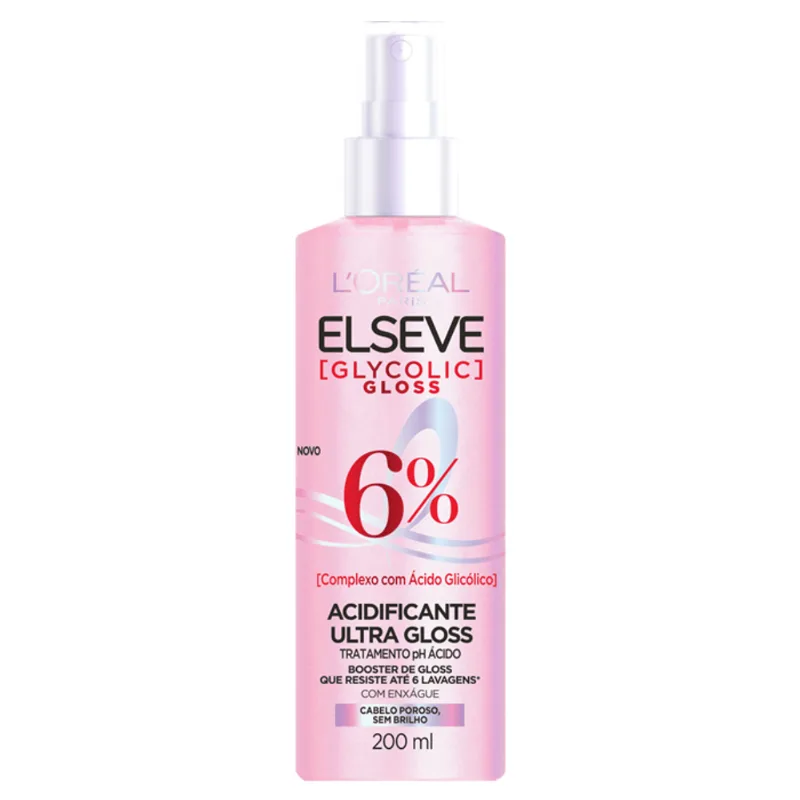 Acidificante Capilar Ultra Gloss L'Oréal Paris Glycolic Gloss 200ml