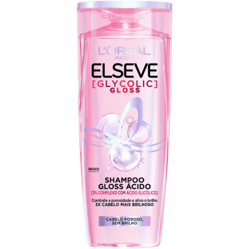 Shampoo Extra Gloss Anti-Sal L'oréal Paris Elseve Glycolic Gloss Frasco 400ml