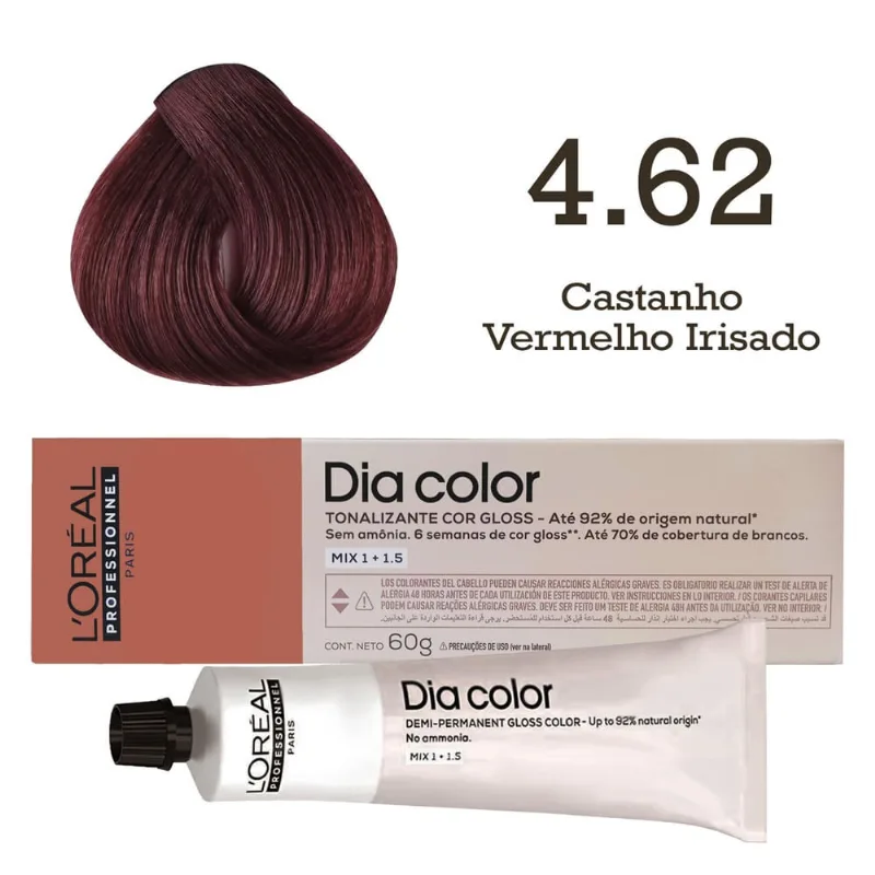 Tonalizante Dia Color 4.62 Castanho Vermelho Irisado L'Oréal