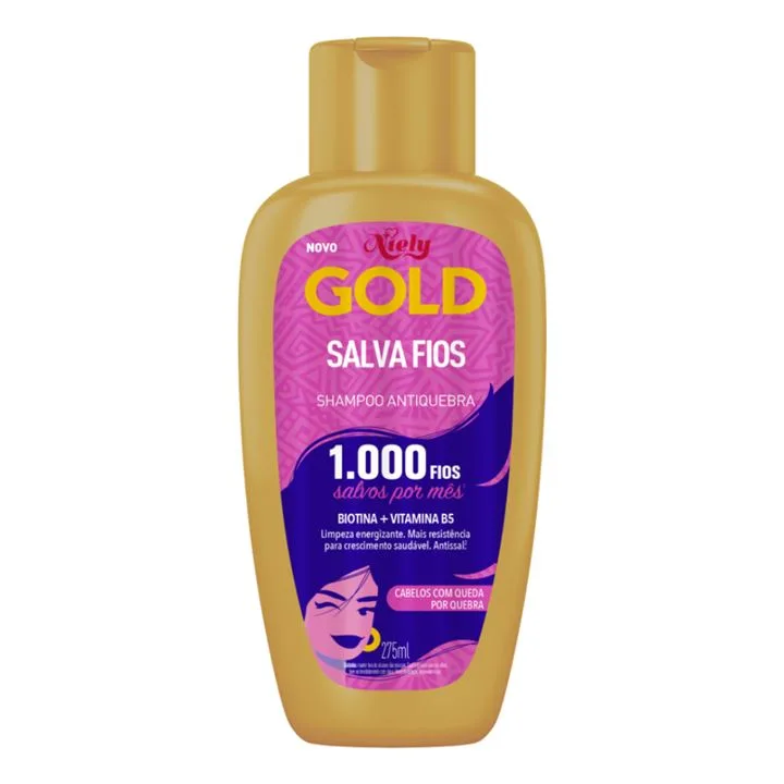 Shampoo Niely Gold 275ml Salva Fios - Niely Gold