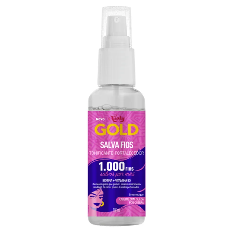 Tonico Fortalecedor Capilar Niely Gold Salva Fios 100ml Spray