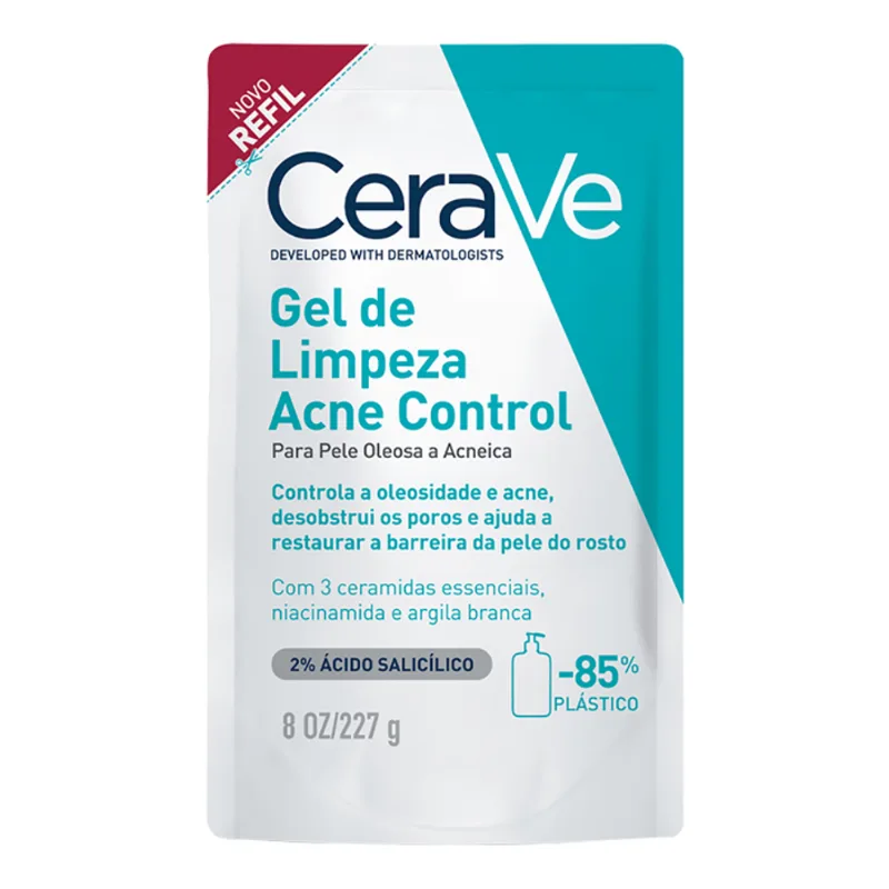 Gel de Limpeza Facial Cerave Acne Control 227g Refil