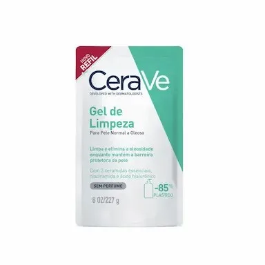 Gel de Limpeza Facial Refil Pele Normal a Oleosa Sem Perfume 227g CeraVe - Cerave