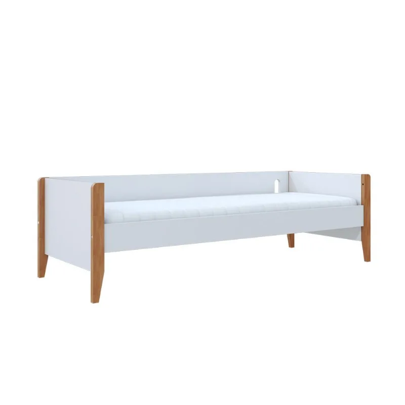 Cama Sofá Bo Color Cia do Móvel Branco/Jequitibá