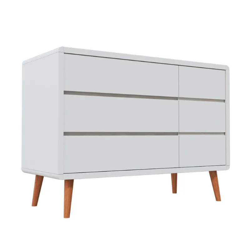 Cômoda Sonhos Up com Porta New Branco/Madeira