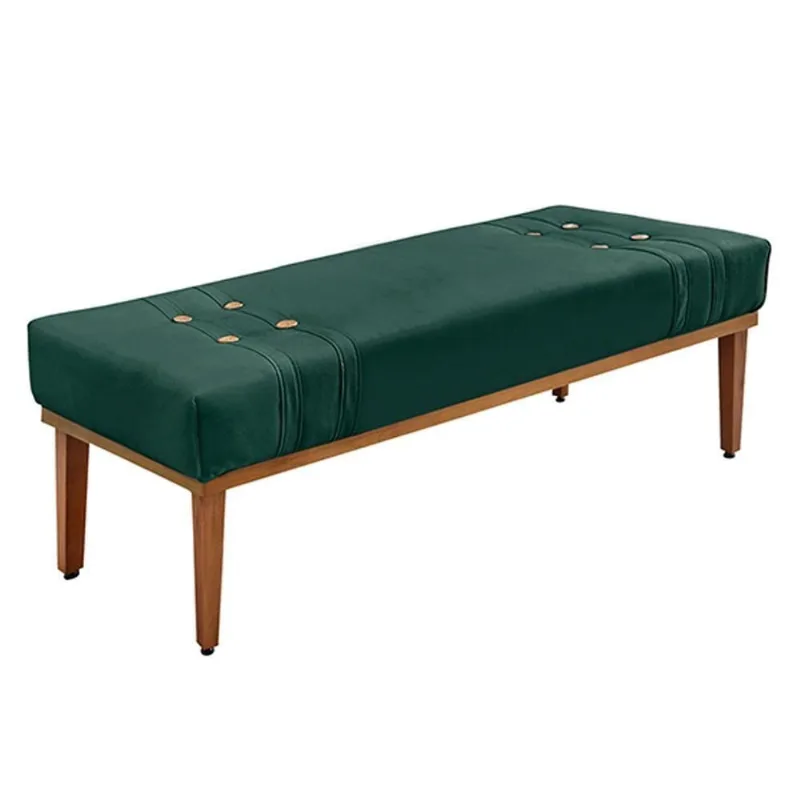 Recamier Decorativo Kors G63 Assento Espuma D23 Veludo Verde Floresta Gran Belo