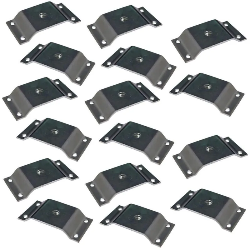 Kit 16 Chapinhas Gran Belo Chapa Elevada Fixação Pés Palito G59 Aço Carbono Zincado - Gran Belo - Comércio E Indústria