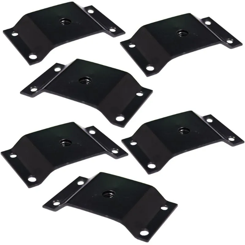 Kit 6 Chapinhas Elevada Fixação Pés Palito Rosca 5/16 Preto