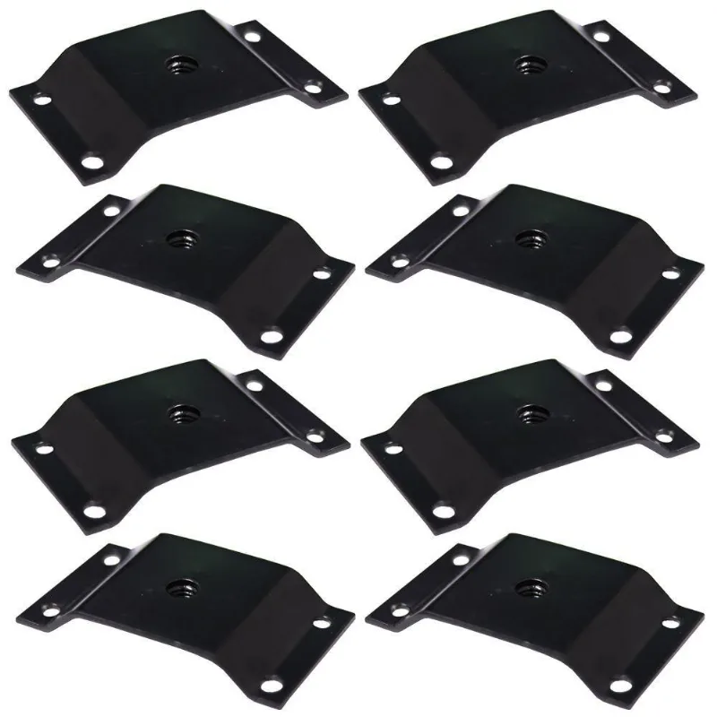 Kit 8 Chapinhas Elevada Fixação Pés Palito Rosca 5/16 Preto