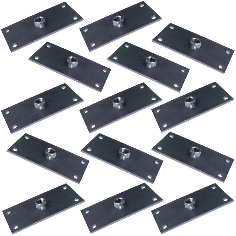 Kit 14 Chapinhas Reta Fixação Pés Palito Rosca 5/16 Zincada
