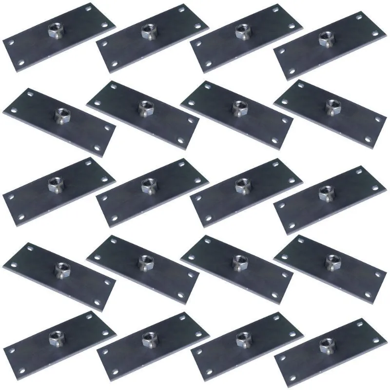 Kit 20 Chapinhas Reta Fixação Pés Palito Rosca 5/16 Zincada