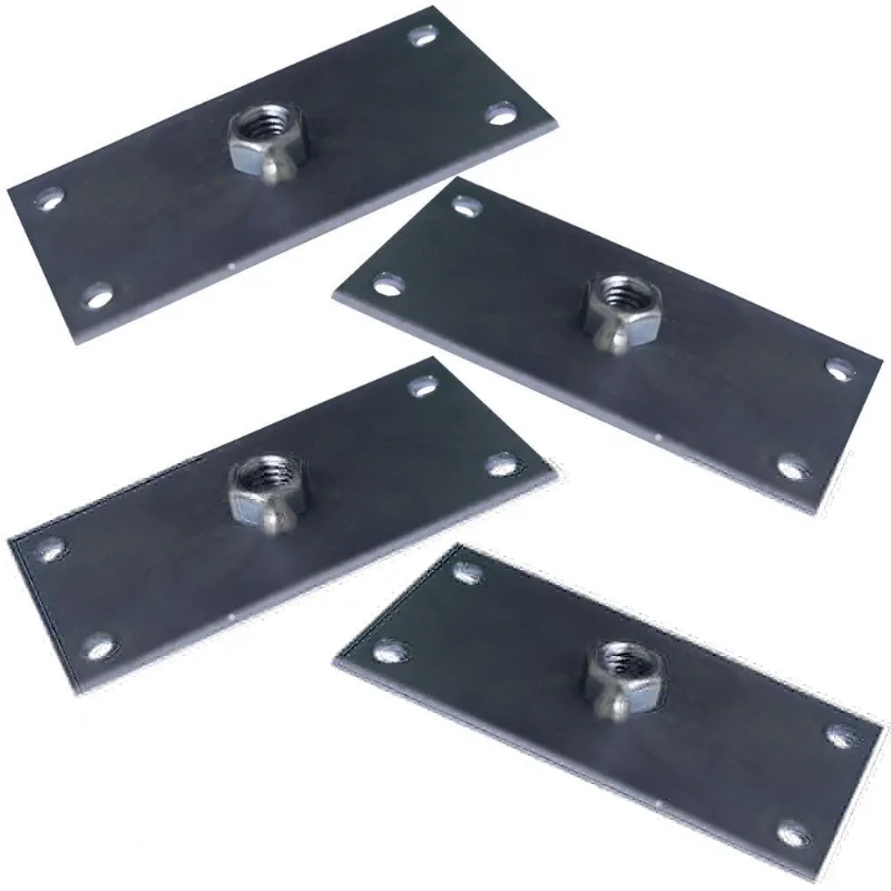 Kit 4 Chapinhas Reta Fixação Pés Palito Rosca 5/16 Zincada