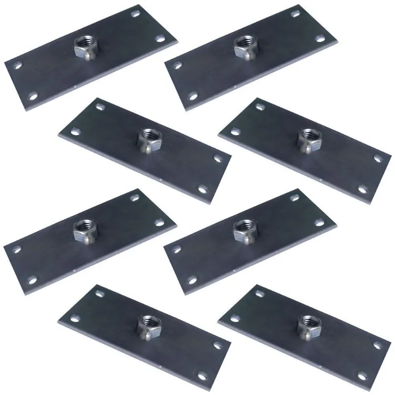 Kit 8 Chapinhas Reta Fixação Pés Palito Rosca 5/16 Zincada