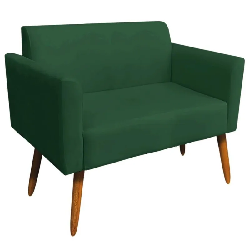 Poltrona Namoradeira Isabella Decorativa Suede Verde G19 para Sala de Estar Gran Belo - Gran Belo - Móveis