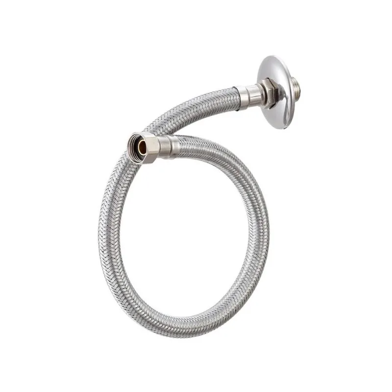 Engate Mangueira Flexível Trançado Aço Inox 40cm Quente Fria