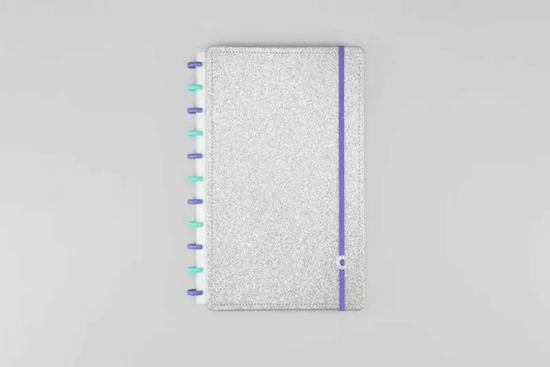 CADERNO A5 LETS GLITTER SILVER 2.0 CADERNO INTELIGENTE - Caderno Inteligente