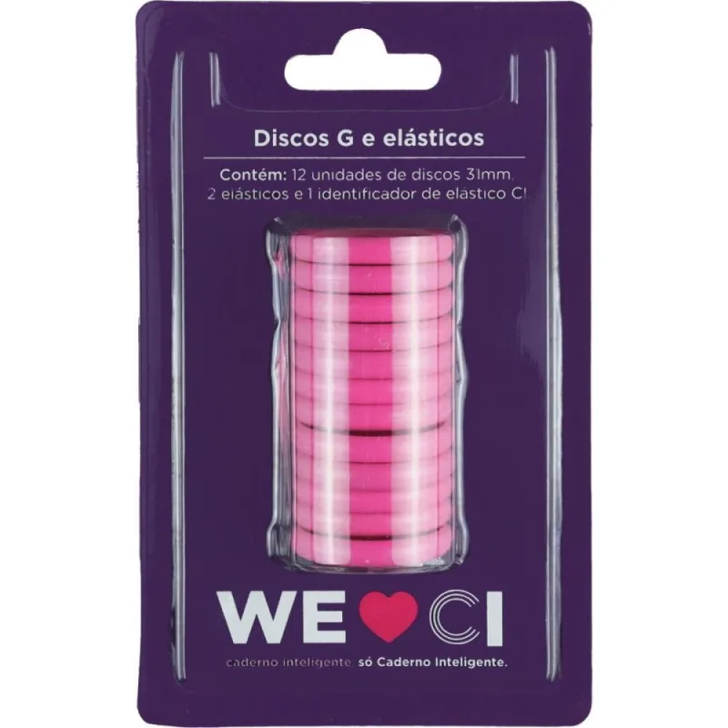 Caderno Inteligente Discos Grande 31MM 12DISCOS+ELAST PK - Caderno Inteligente - Papelaria