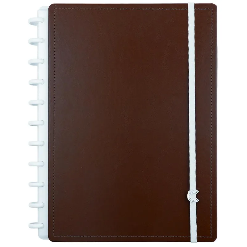 Caderno Inteligente 80 Folhas Grande Marrom Espresso - LC - Papelaria