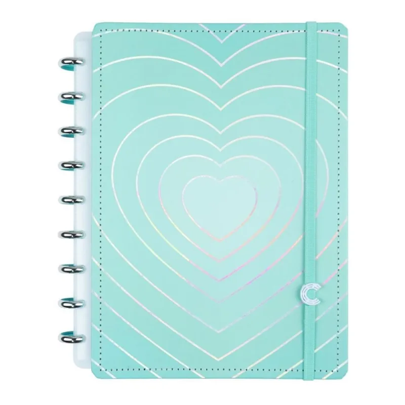 Caderno Inteligente Medio Turquoise Love 80FLS - Caderno Inteligente - Papelaria
