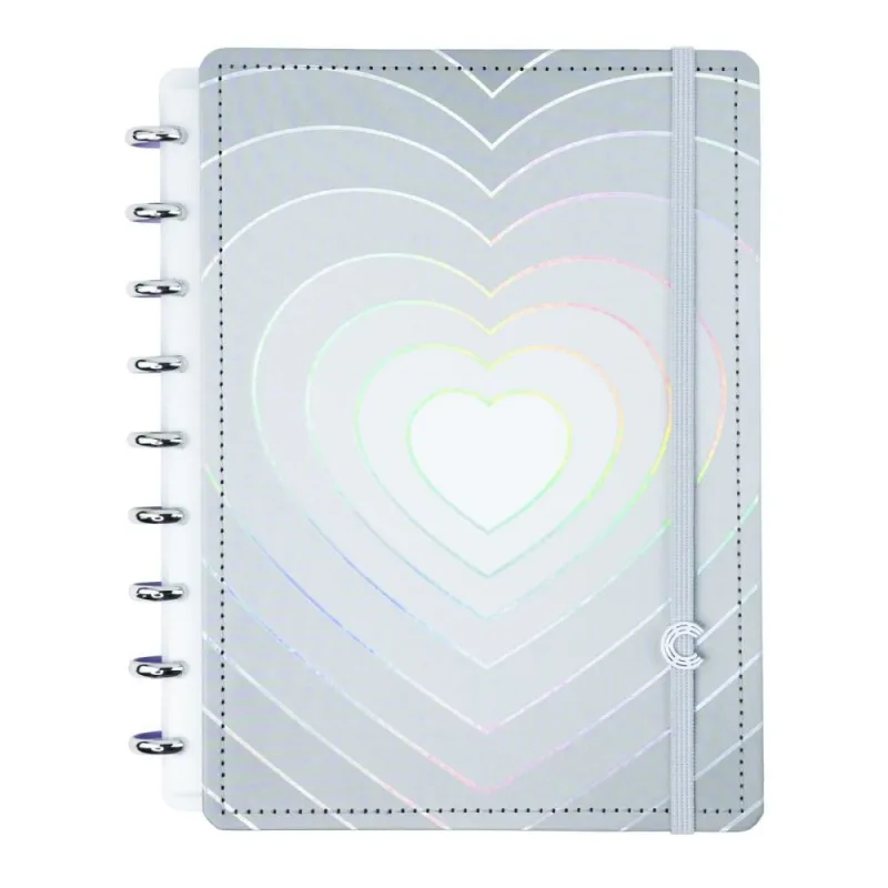 Caderno Inteligente Medio GREY Love 80FLS - Caderno Inteligente - Papelaria