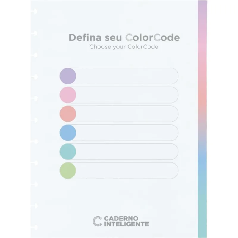 Caderno Inteligente Refil Grande Colorcode 90G 60FLS Pacote - Caderno Inteligente - Papelaria
