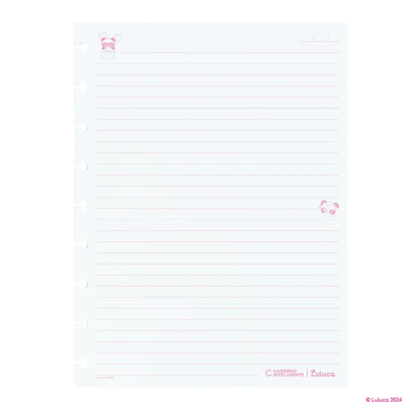 Refil Para Caderno Inteligente M Pandalu Glow By Luluca Pautado 50 Folhas - LC