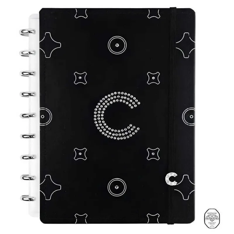 Caderno CI Monogram Collection com Crystals Swarovski Médio - Caderno Inteligente
