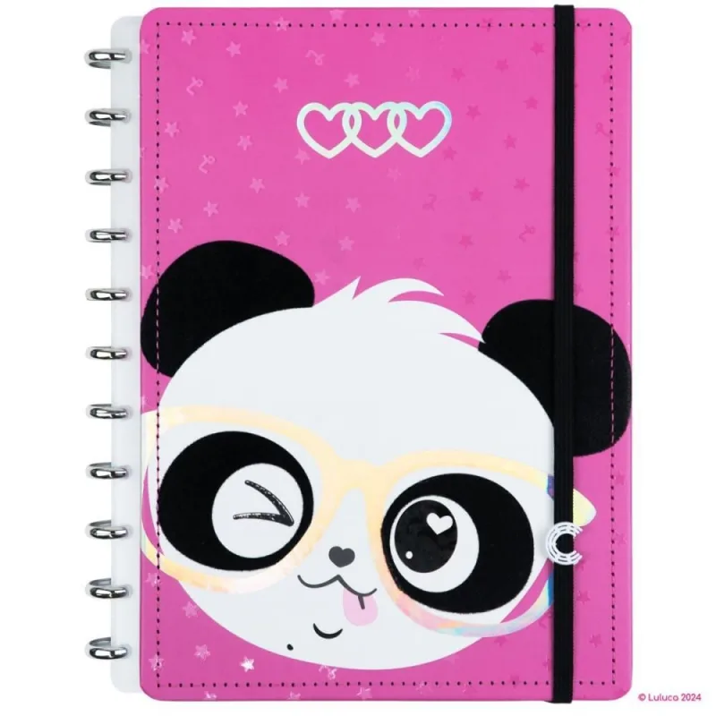 Caderno Inteligente Grande Luluca Pandalu GLOW 80FLS - Caderno Inteligente - Papelaria